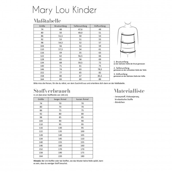 Snitmønster Kjole “Mary Lou“ Kids str. 74 - 164