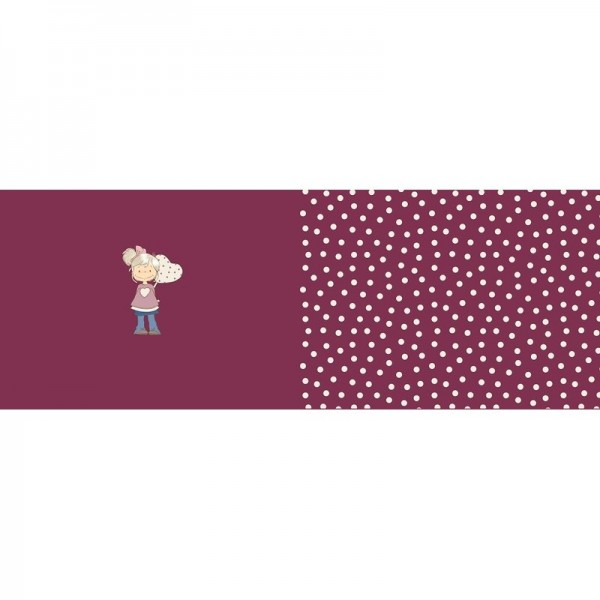 60 cm French Terry Panel "Herzmädchen" by emmapünktchen