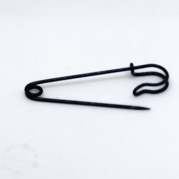 Sikkerhedsnåle "Kilt" sort 70mm