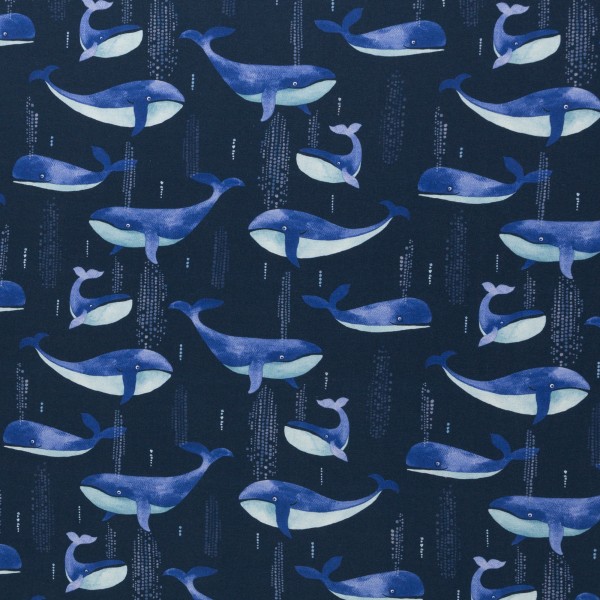 Bomuldsjersey "Ocean" Hval