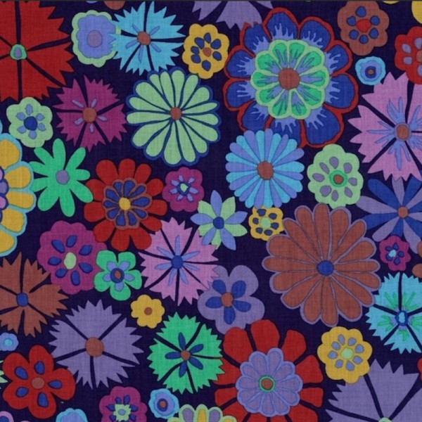 Bomuld "Folk Flower - Purple" August 2024