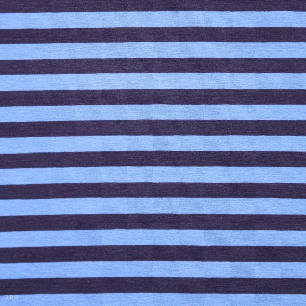 Bomuldsjersey kollektion striber “Isa“ 1 cm