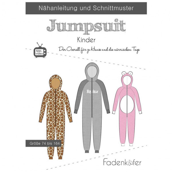 Papierschnittmuster "Jumpsuit" Kinder Gr. 74 - 164