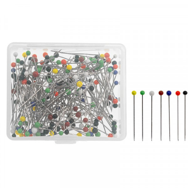 Knappenåle med glashoved 0,60 x 30 mm (20g)