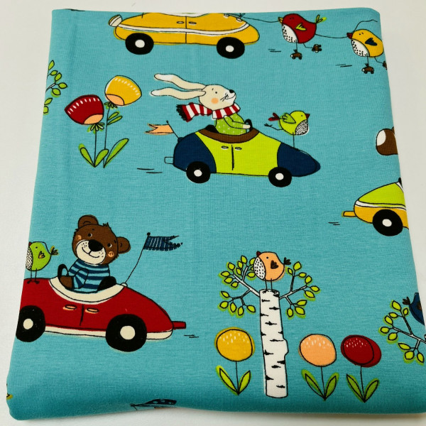 50cm Bomuldsjersey "Race is on"