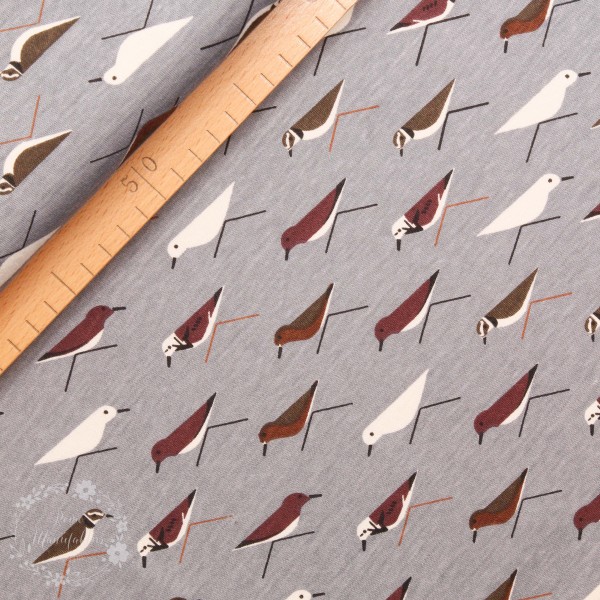 BIO-Interlock-Bomuldsjersey “Charley Harper Maritime Knits“ fra Birch Fabrics