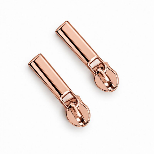 Glider / Skyder til endeløs Lynlås metal kobber (5mm)