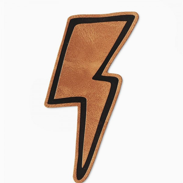 Kunstlederlabel "Blitz" - iron-on - 6 x 10 cm