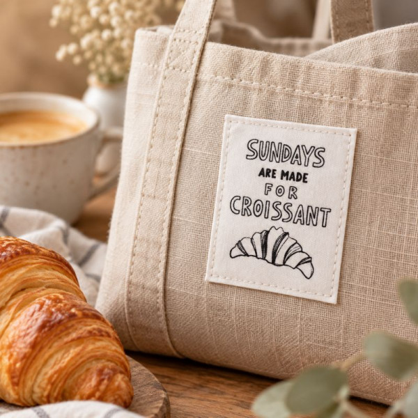 XXL-Baumwolllabel "Croissants"