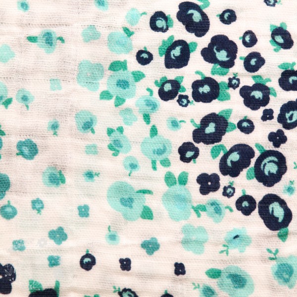 Double Gauze med blomster