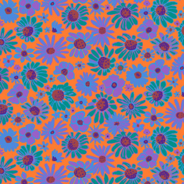 Bomuld "Bloomers orange" August 2024