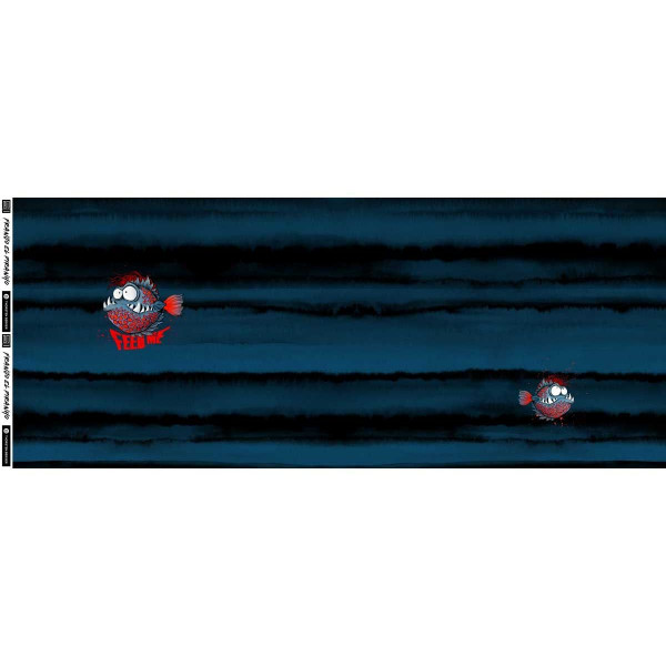 65 cm Bomuldsjersey-Panel "Franjo El Piranho" by Thorsten Berger