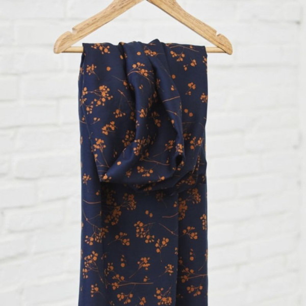 Viskose "Stalks indigo night" von mind the MAKER