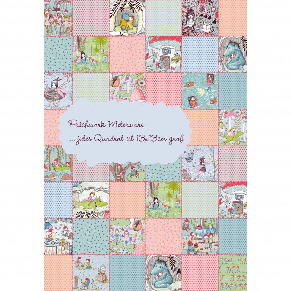 13 cm BIO-Bomuld "Susalabims Patchwork" fra susalabim