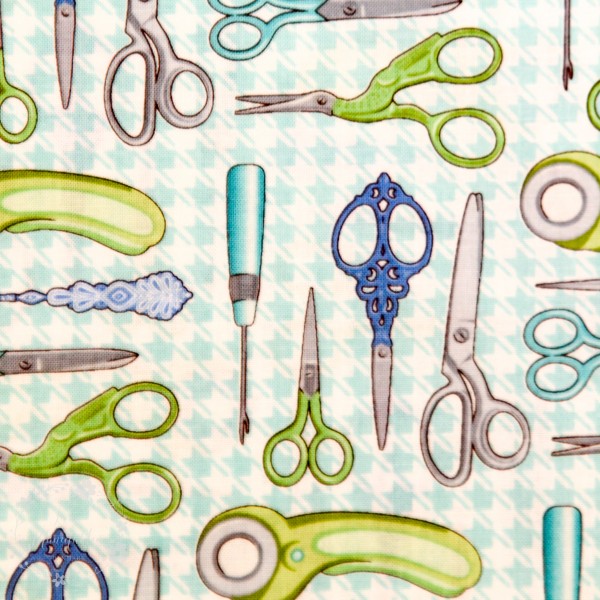 Bomuld “Sewing Room - scissors" by Amanda Murphy