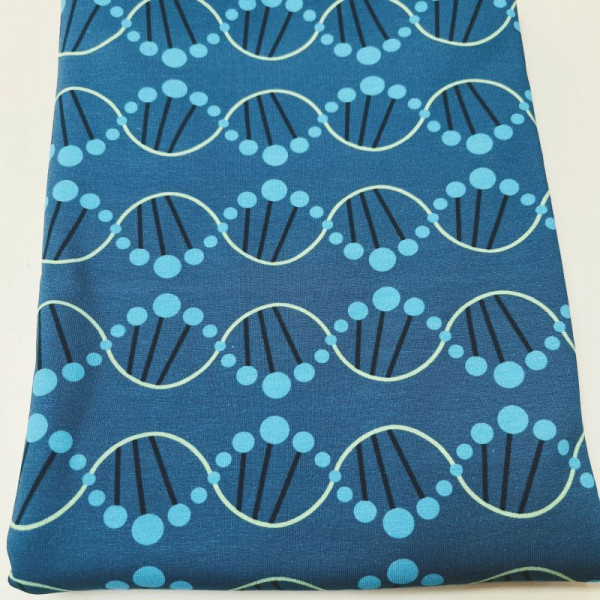 1m Bomuldsjersey "Liike" blå