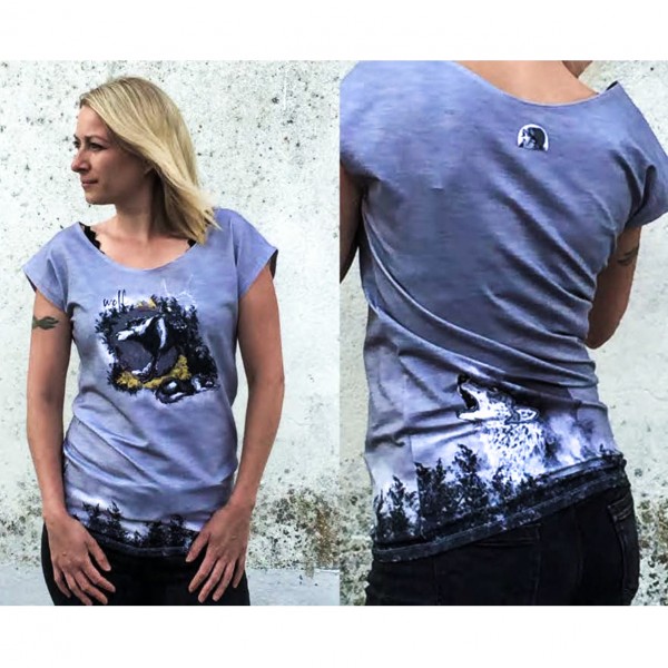 BIO-Jersey-Panel "Mystical Wolf" by Tante Gisi