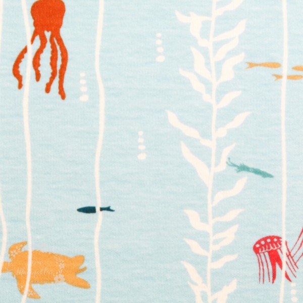 BIO-Interlock-Bomuldsjersey “Beyond-the-sea“ fra Birch Fabrics