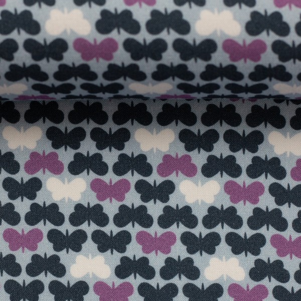 Fastvævet viscose "Butterflies" by lycklig design