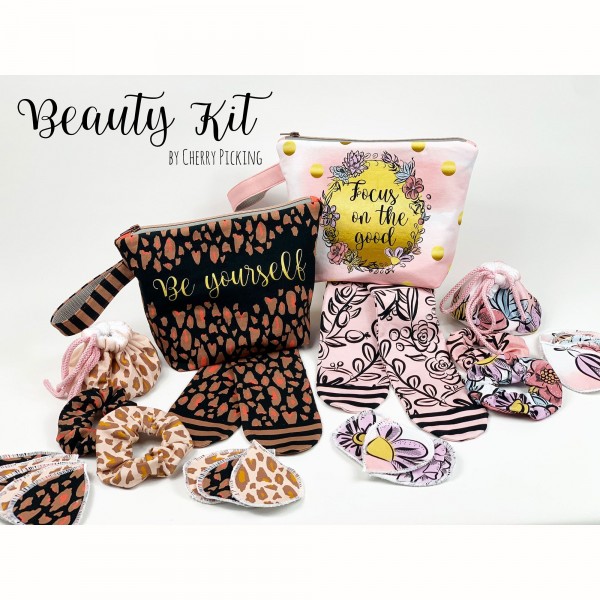 100 cm Bomuldsjersey-Panel "Beauty Kit" by Cherry Picking (2 Designs)