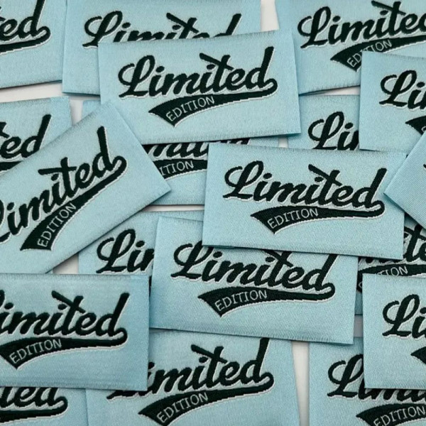 Vævet etiket "Limeted Edition" 45 x 25 mm