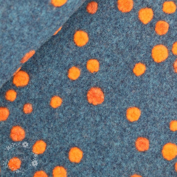 Uld “Segestra“ bå/orange med prikker