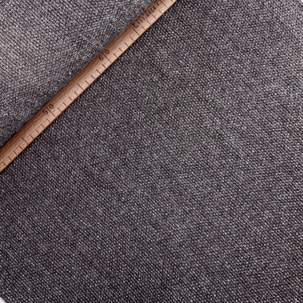 Strikstof "Mini Seed Knit" grå-sølv