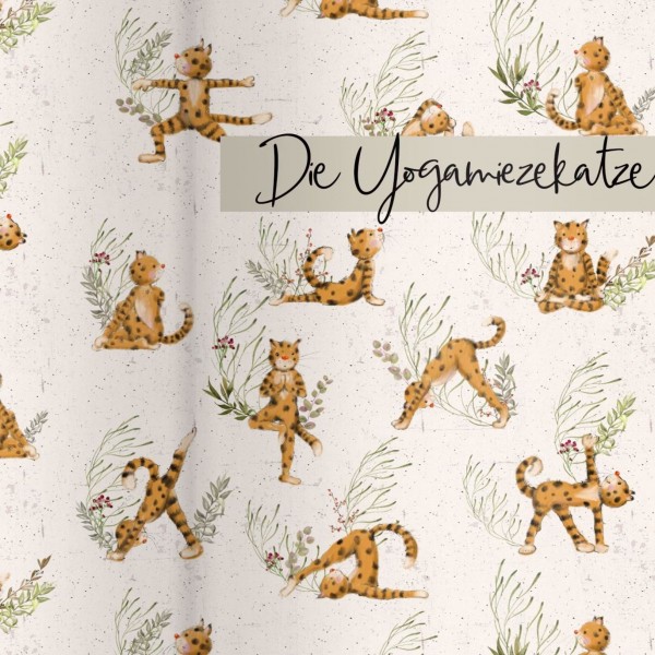 BIO-French Terry "Yogamiezekatze" by Tante Gisi