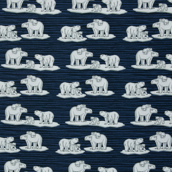 Bomuldsjersey "Arctic animals" Eisbär