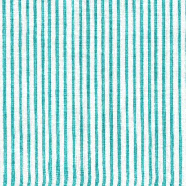 Bomuld "Lazy Stripe" teal by Loralie Harris