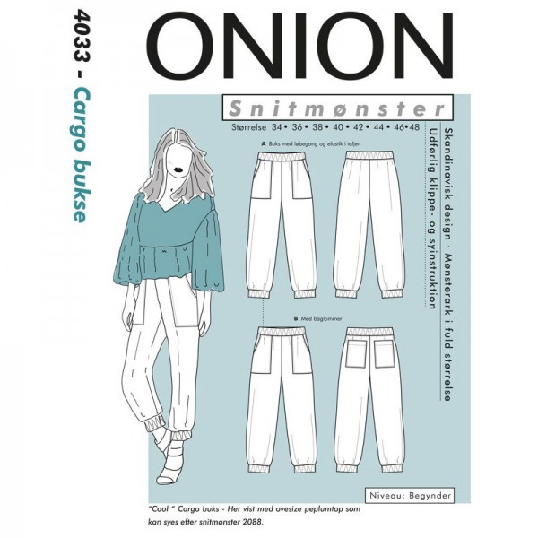 Snitmønster Onion 4033 "Cargo buks" str XS - XL