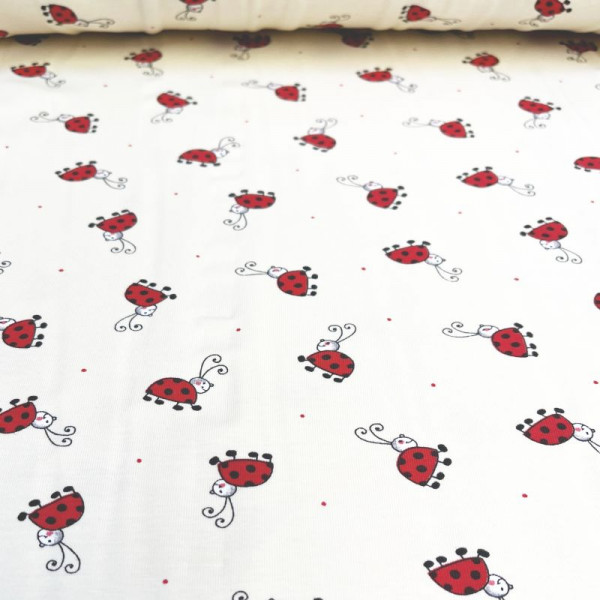 Bomuldsjersey "Mariehøne"