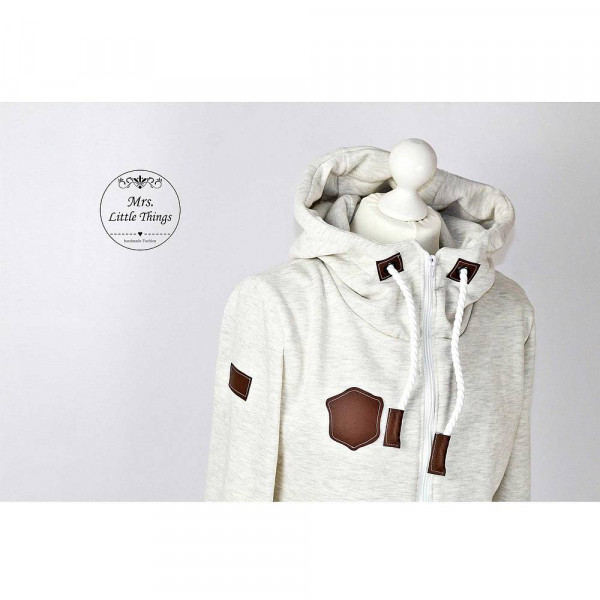 Snitmønster Jakke “Sweatjacke“ Dame str 32 - 58