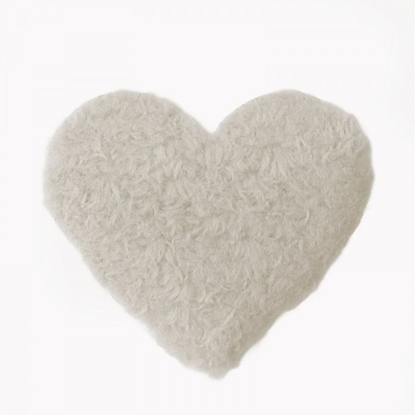 Teddy-Patch "Hjerte ecru" 50 x 55 mm