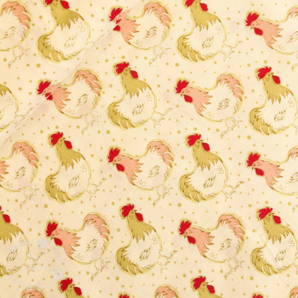 Bomuld "Homestead Life - Chicken Fancy - Apple Blossom"