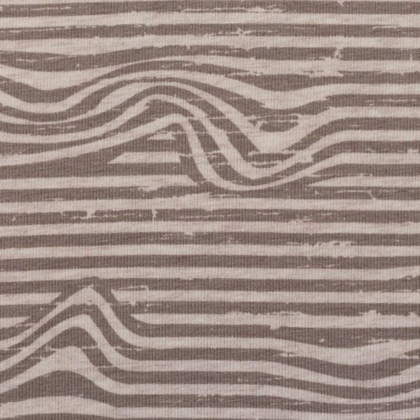 Bomuldsjersey "Benno" taupe striber
