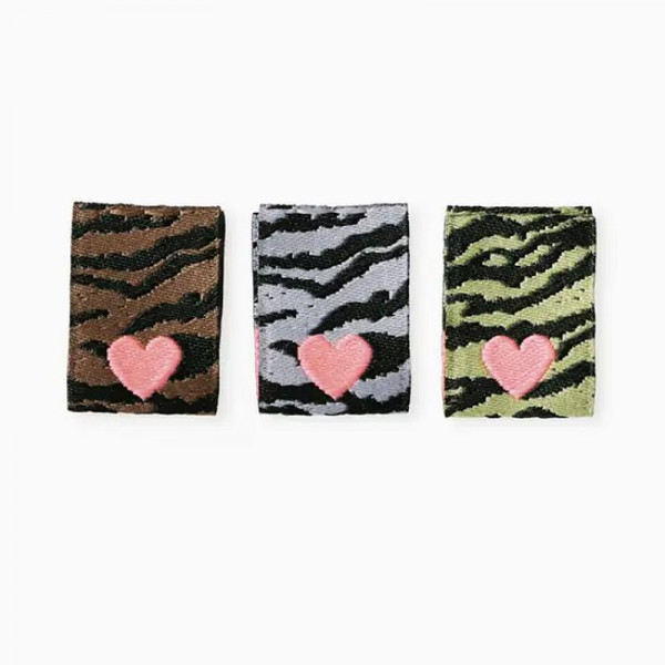 Klapp-Weblabel Kollektion "Tigerherz" 14 x 20 mm