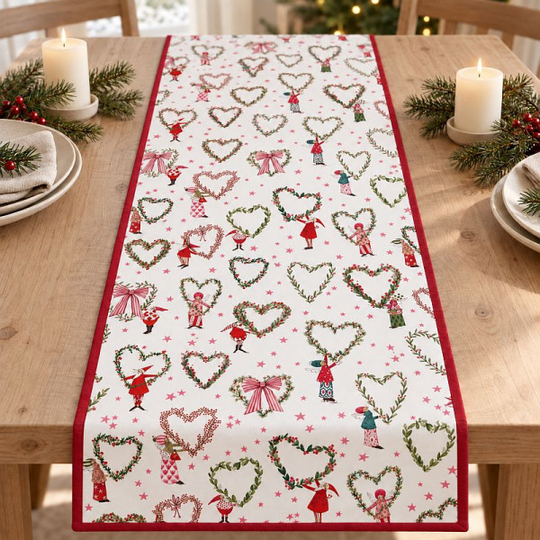 Bomuld "Weihnachtsherzen" fra acufactum