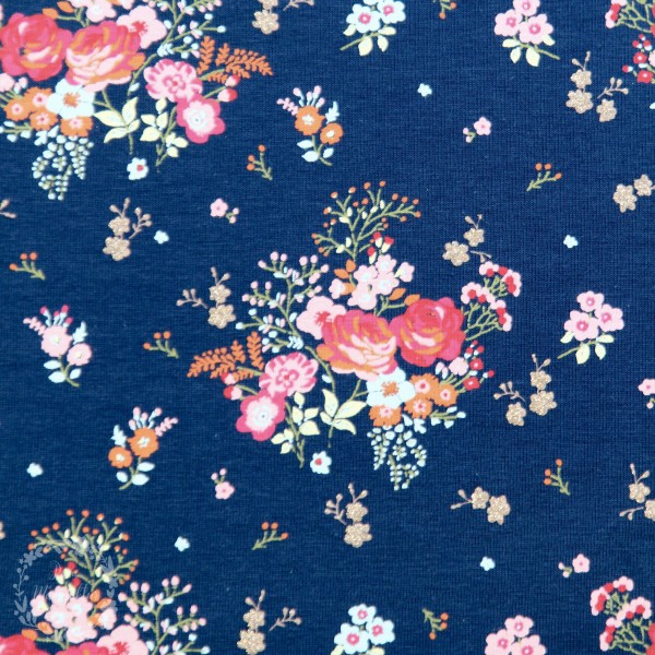 Bomuldsjersey "Fields of Flowers" by POPPY