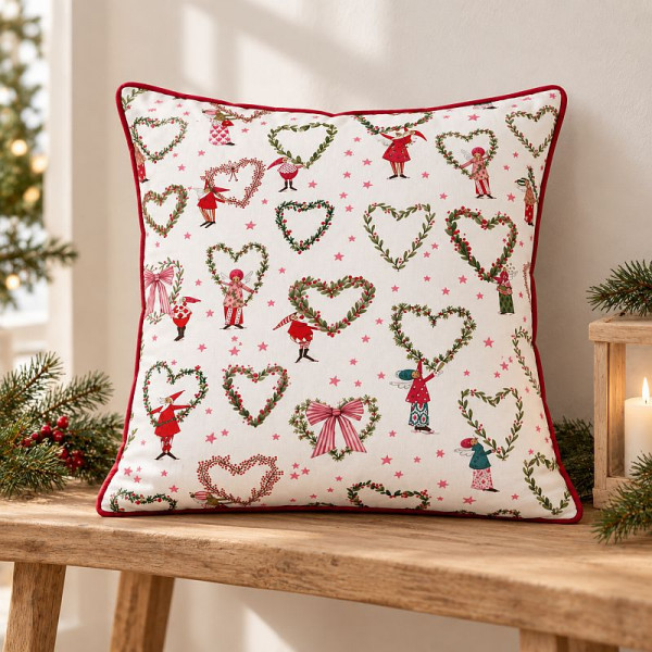 Bomuld "Weihnachtsherzen" fra acufactum