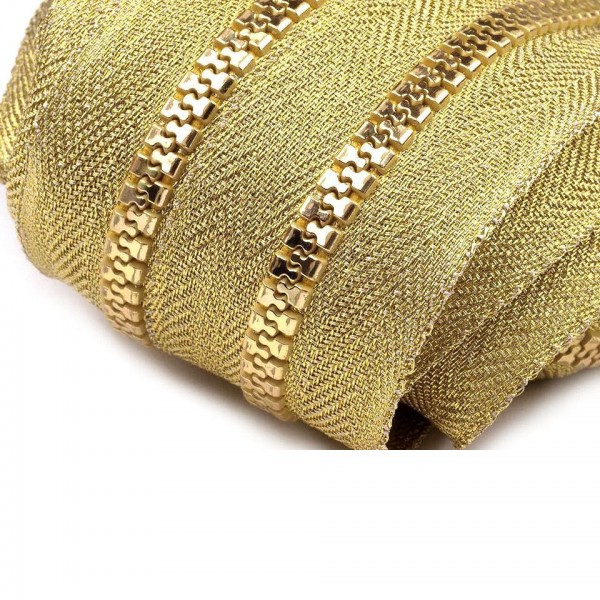 Lynlås endeløs (Spiral 5 mm) guld