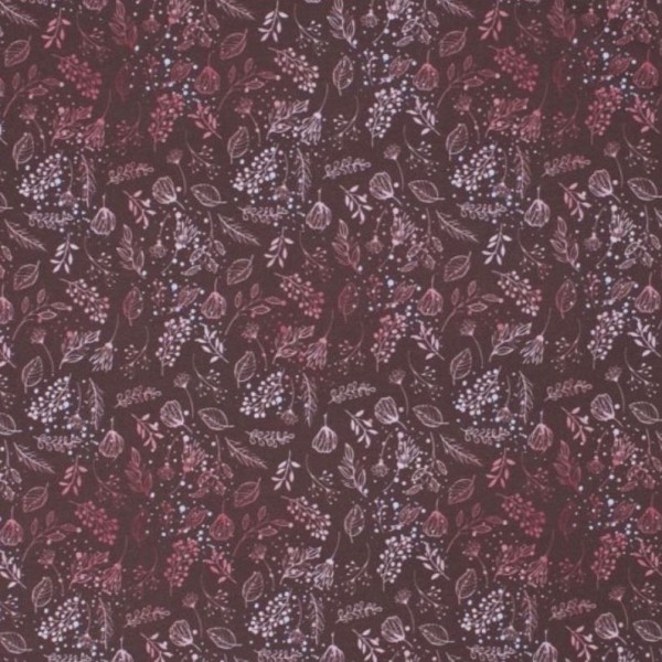 BIO-Bomuldsjersey "Ballerina Blüten" brun