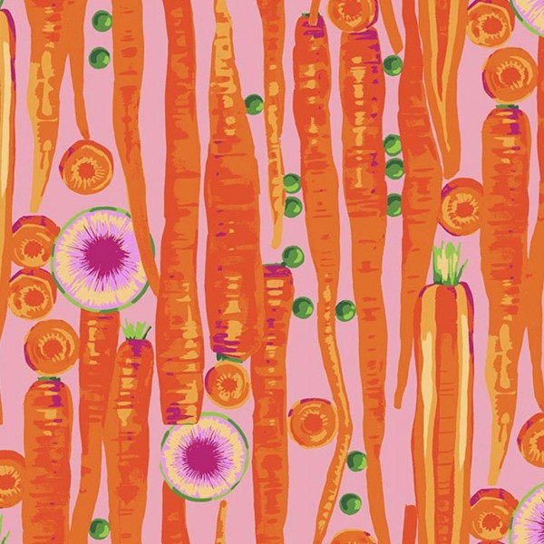 Bomuld "Veggies - Bright Carrots"