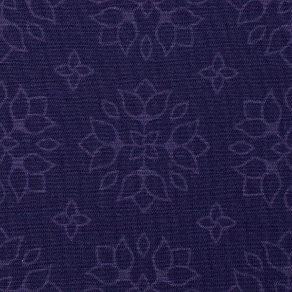 Bomuldsjersey "Big floral Ornaments" by Lycklig Design lilla