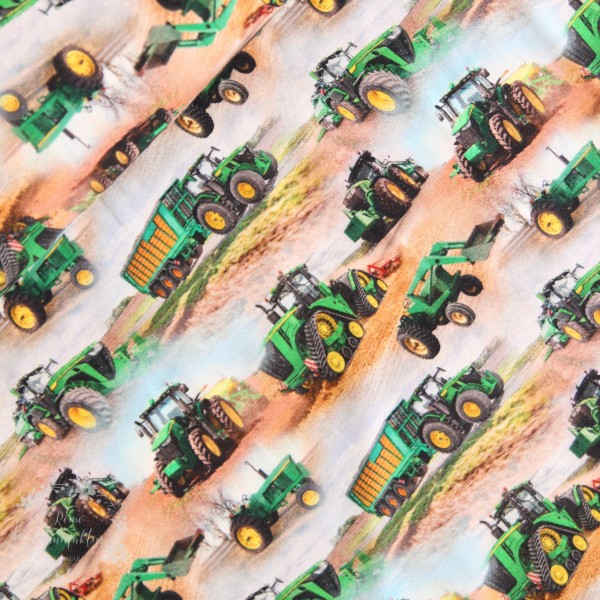 Bomuldsjersey "Traktor"