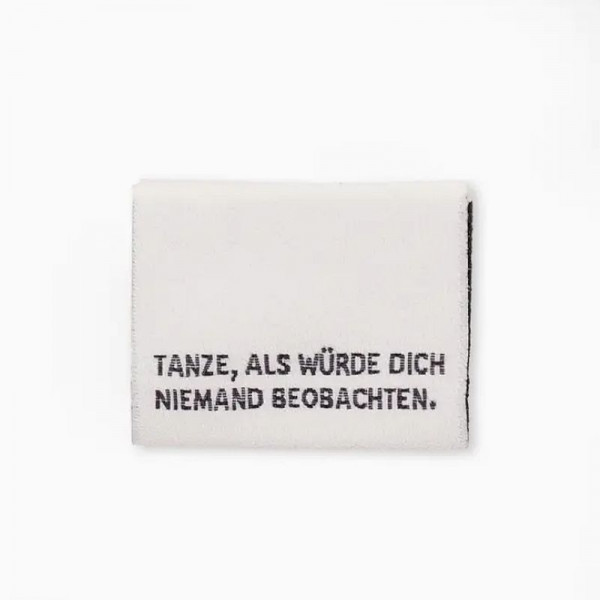 Klapp-Weblabel "Tanze" 25 x 20 mm