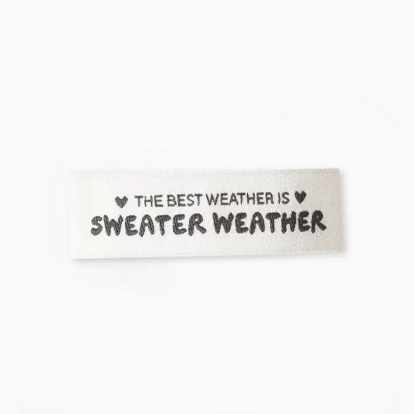Label "Sweater Weather" 40 x 12 mm