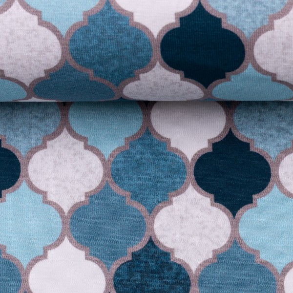 Bomuldsjersey kollektion "Moroccan Tiles" by Lycklig Design