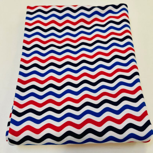 1 m Bomuldsjersey "Bølger" fra Fräulein von Julie