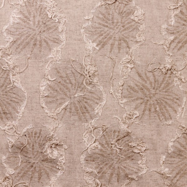 Jacquard med blomster og flosse